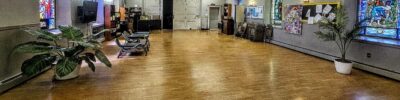 peaceful yoga studio space